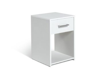 An Image of Argos Home Oslo 1 Drawer Bedside Table - White