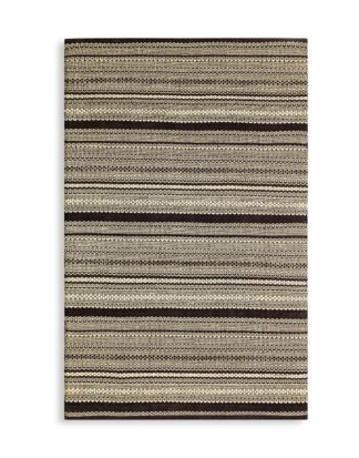 An Image of Habitat Agnes Flatweave Cotton Rug - Black - 120x180cm