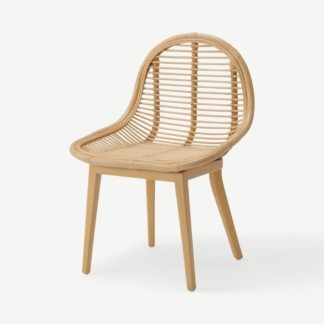 An Image of Bibek Dining Chair, Cane & Natural