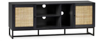 An Image of Julian Bowen Padstow 2 Door TV Unit - Black