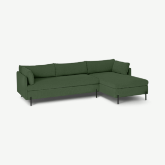 An Image of Zarina Right Hand Facing Chaise End Corner Sofa Bed, Meadow Corduroy Velvet