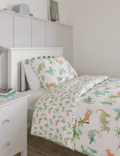 An Image of M&S Cotton Blend Dinosaur Bedding Set