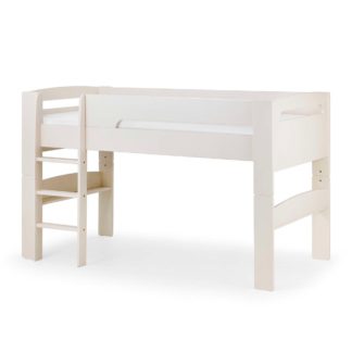 An Image of Pluto White Mid Sleeper Bed White
