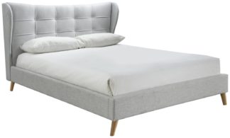 An Image of Birlea Harper Kingsize Fabric Bed Frame - Grey