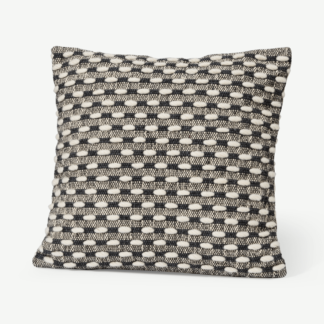 An Image of Mac Wool & Cotton Blend Cushion, 45 x 45 cm, Black & White