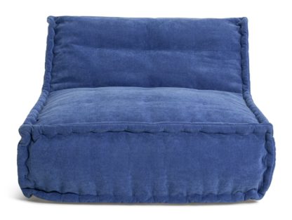 An Image of Habitat Estelle Quilted Bean Bag - Blue