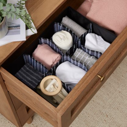 An Image of Recycled 8 Compartment Drawer Organiser Pink Pink