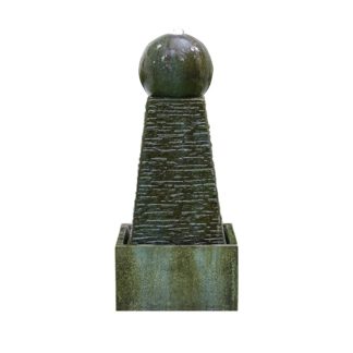 An Image of Stylish Fountain Obelisk Falls Water Feature with LEDs