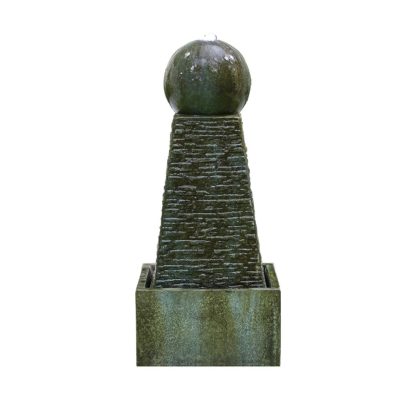 An Image of Stylish Fountain Obelisk Falls Water Feature with LEDs