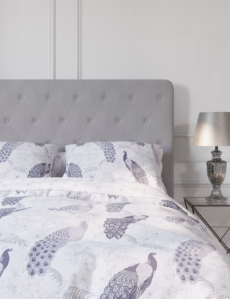 An Image of M&S Cotton Blend Peacock Bedding Set