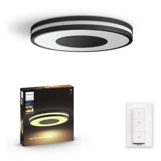 An Image of Philips Hue Being Flush to Ceiling Light - Black
