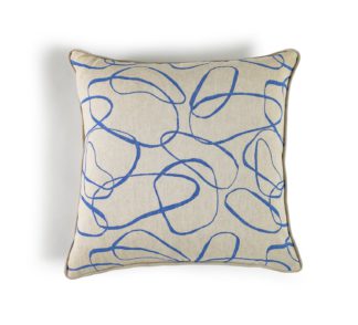 An Image of Habitat Med Squiggle Print Cushion - 43x43