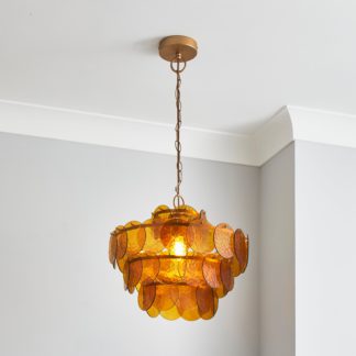 An Image of Alohi Disc Ceiling Fitting Amber