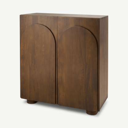 An Image of Kalaspel Highboard, Dark Mango Wood