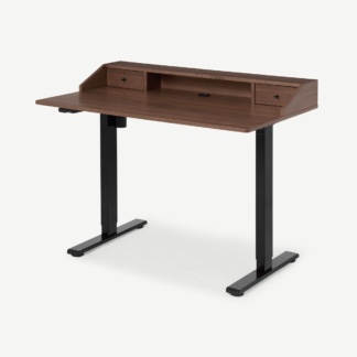An Image of Lawford Height Adjustable Desk, Walnut
