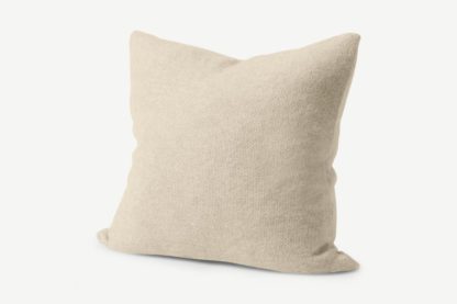 An Image of Burley Wool Blend Cushion, 45 x 45 cm, Natural