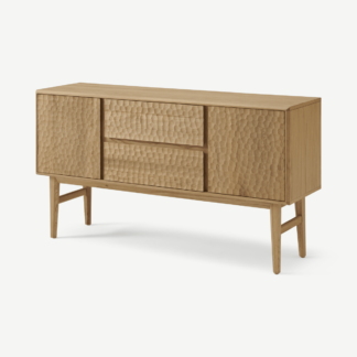 An Image of Abbon Wide Sideboard, Textured Oak