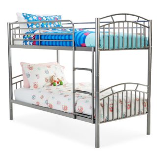 An Image of Ventura Metal Bunk Bed Frame Silver