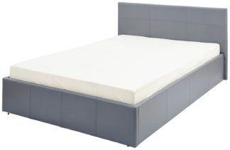 An Image of GFW Double End Lift Ottoman Fabric Bed Frame - Grey