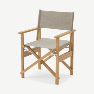 An Image of Botany Folding Director Garden Chair, Acacia Wood & Taupe