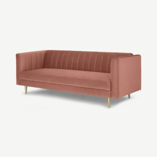An Image of Amicie Sofa Bed, Blossom Pink Recycled Velvet