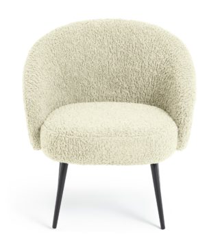 An Image of Habitat Ash Boucle Chair - Cream