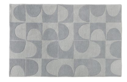 An Image of Habitat Rolo Wool Cut Pile Rug - 120x180cm - Grey