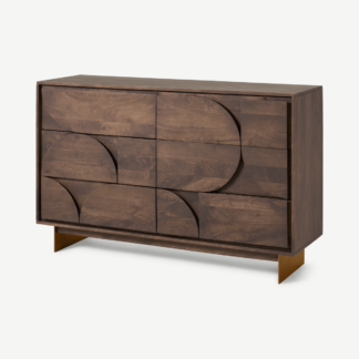 An Image of Keala Wide Chest of Drawers, Mango Wood