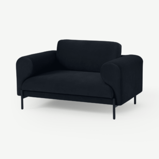 An Image of Orsel Loveseat, Twilight Blue Velvet