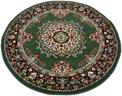 An Image of Homemaker Maestro Traditional Circle Rug - 120X120cm - Navy