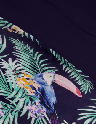 An Image of M&S Pure Cotton Toucan Tropical Bedding Set