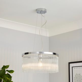 An Image of Highgate Single Tier Pendant Light - Chrome