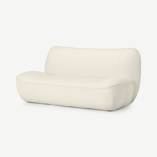 An Image of Sete 2 Seater Sofa, Whitewash Boucle