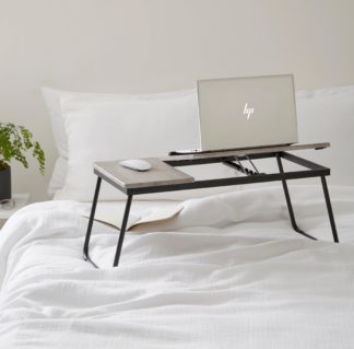 An Image of Dawson Concrete Effect Laptop Stand Grey