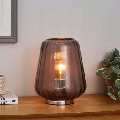 An Image of Adore Glass Table Lamp - Clear