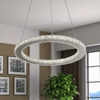 An Image of Atlanta LED Single Tier Pendant Light - Chrome