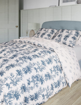 An Image of M&S Cotton Blend Bird Toile Bedding Set