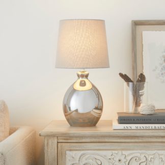 An Image of Abbott Glass Table Lamp Smoke (Grey)