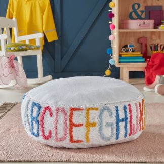 An Image of Kids Tufted Alphabet Pouffe MultiColoured