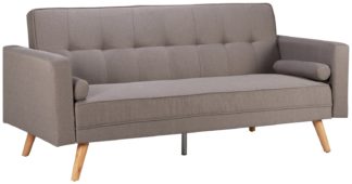 An Image of Ethan Small Double Fabric Sofa Bed - Grey