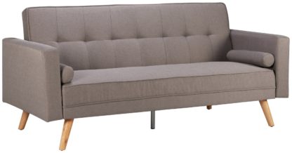 An Image of Ethan Small Double Fabric Sofa Bed - Grey