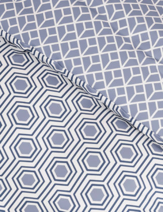 An Image of M&S Cotton Blend Geometric Bedding Set