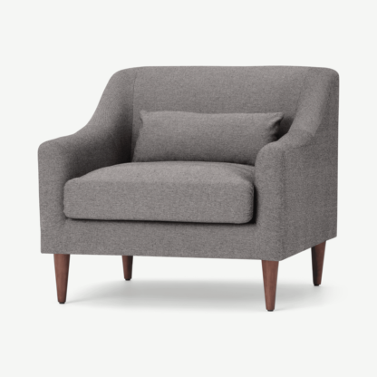 An Image of Herton Armchair, Graphite Recycled Cotton