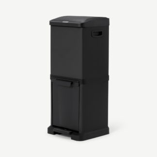 An Image of Kaja Double Recycling Bin, 34 L, Black