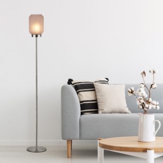 An Image of Pearl Frosted Floor Lamp - Rose
