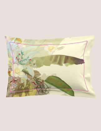 An Image of Timorous Beasties 2 Pack Pure Cotton Merian Palm Pillowcases