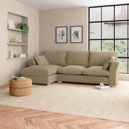 An Image of Blakeney Cosy Marl Corner Sofa Bed Cosy Marl Camel