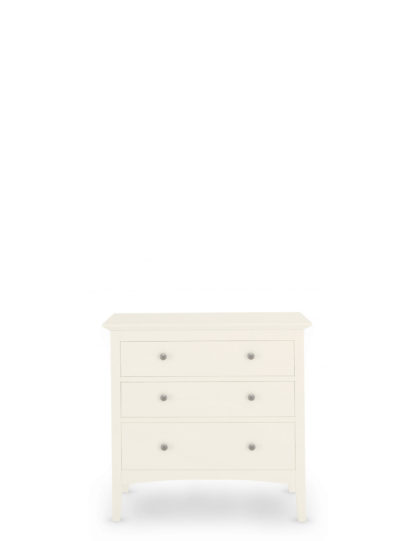 An Image of M&S Hastings Ivory 3 Drawer Chest, Ivory
