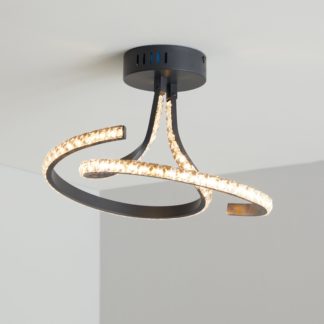 An Image of Orion Integrated LED Dark Grey Ceiling Fitting Grey