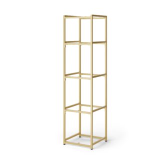 An Image of Modular 5 Shelf Gold Frame Component Gold